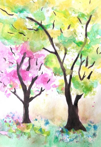 Image for event: Flowering Spring Trees: A Painting Workshop